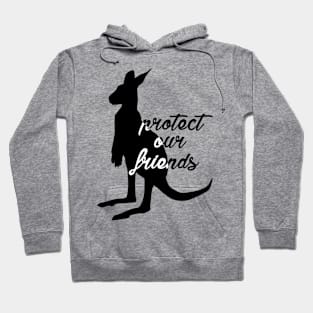 protect our friends - kangaroo Hoodie